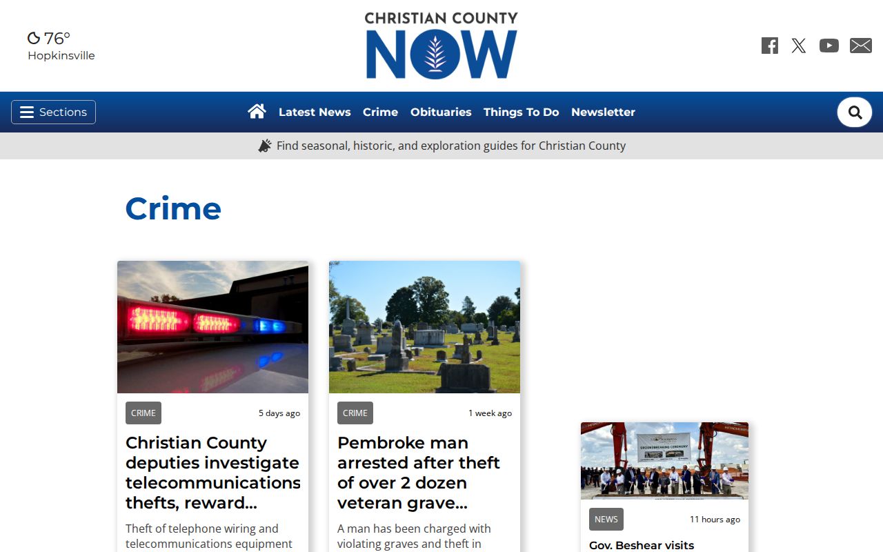 Christian County local crime news used as a secondary arrest report source